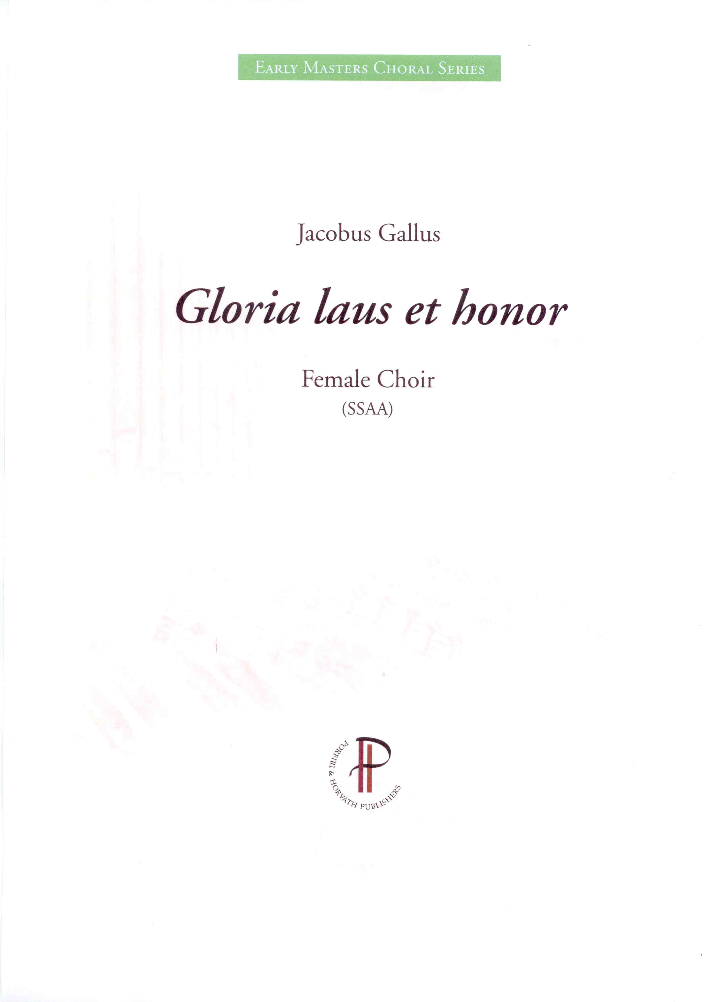 Gloria laus et honor - Show sample score